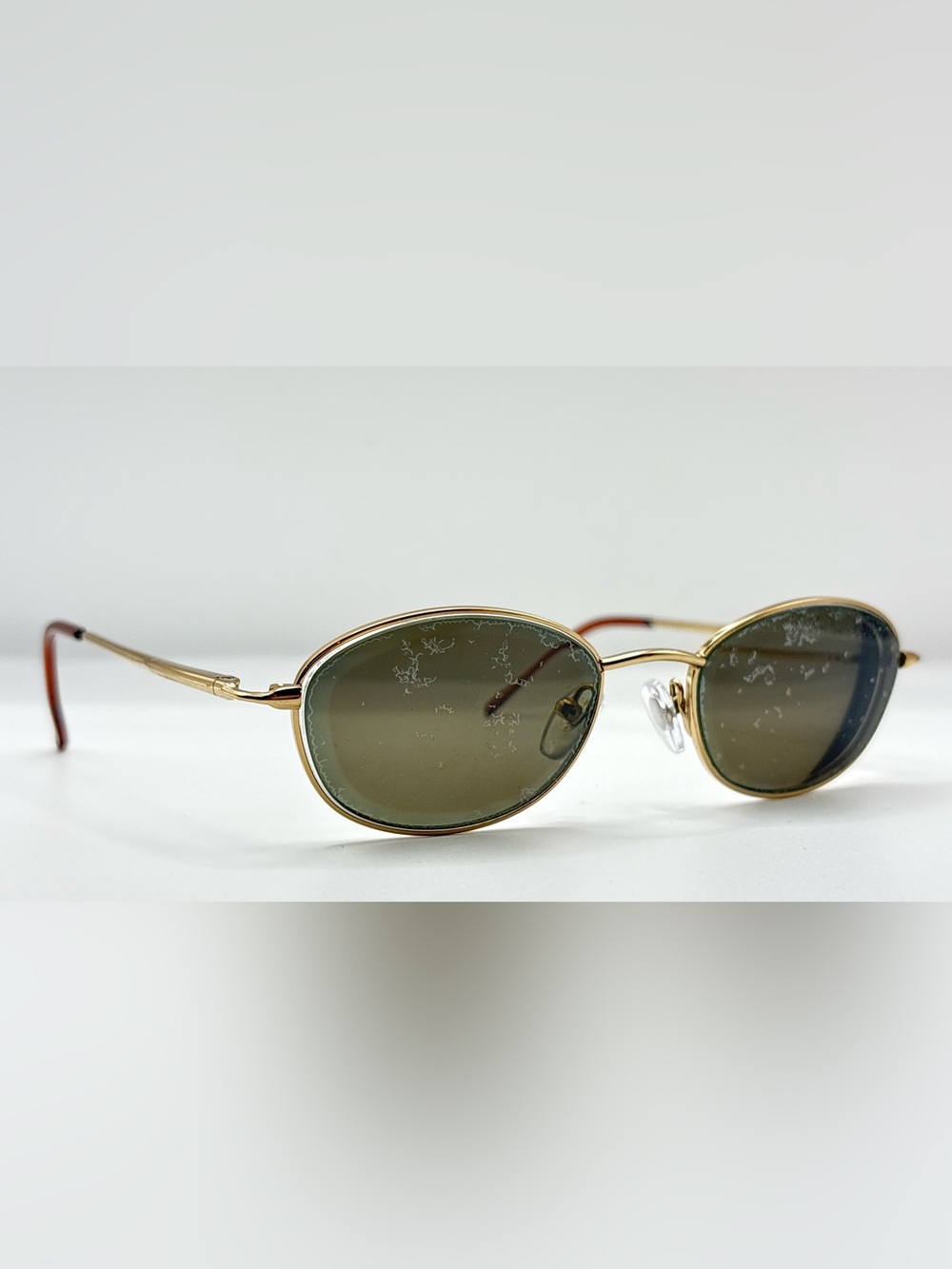 Gold Oval Sunglasses Frames Only